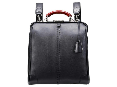 【豊岡鞄 YOUTA YK-3 ブラック】YOUTA LIZARD3WAY縦ダレスバッグL